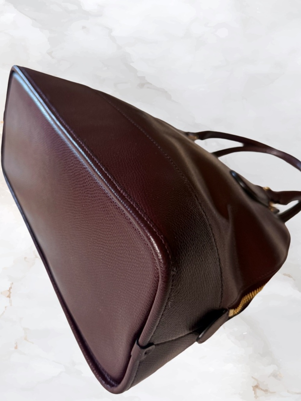 COACH Cora Domed Satchel Full Size Bicolor Metallic Oxblood F36057 - Picture 6 of 10
